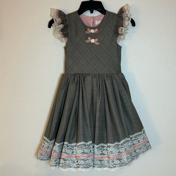 NWT Dollcake Florence tartan Full Skirt Dress kids size 9 - Picture 14 of 14